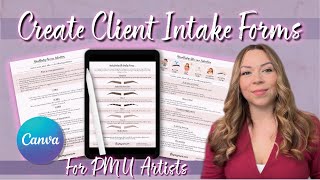 How to Create Client Intake Forms in Canva for Permanent Makeup Artists