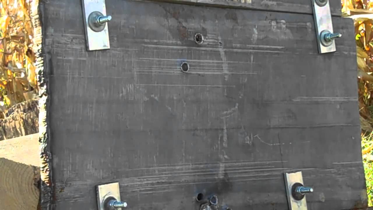 .223 shooting into 1/2 inch hardened steel plate YouTube