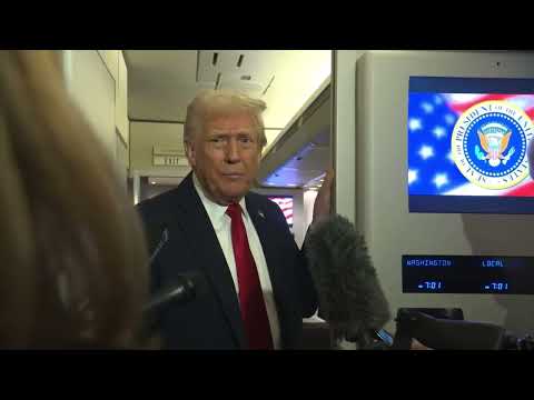 President Trump Speaks on Air Force One Before Thanksgiving Holiday