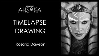 Ahsoka STAR WARS Rosario Dawson Drawing Process - Albert Gertz Drawing