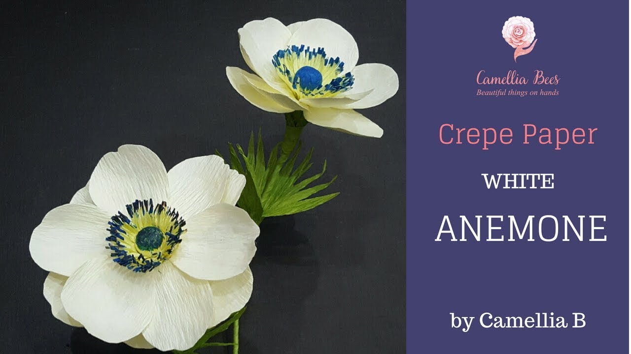 how to make crepe paper flower how to make paper anemone flower anemone paper flower tutorial