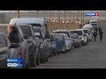 На границе Крыма образовалась пробка из украинских машин