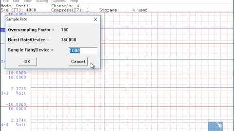 Changing the Sample Rate with a DI-2108-P