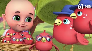 Five Little Birds 3 | Jugnu Kids Nursery Rhymes & Kids Songs