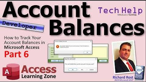 How to Track Your Account Balances & Daily Transactions in Microsoft Access, Part 6