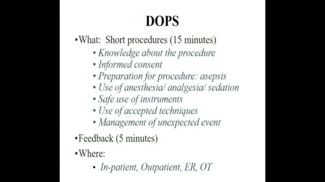 Workplace Based Assessment (WPBA) vlog for Residents