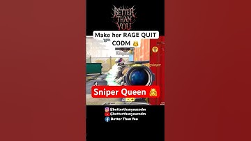 Sniper Queen RAGE QUIT 1v1👸 #codm #codmobile #ragequit #gamer