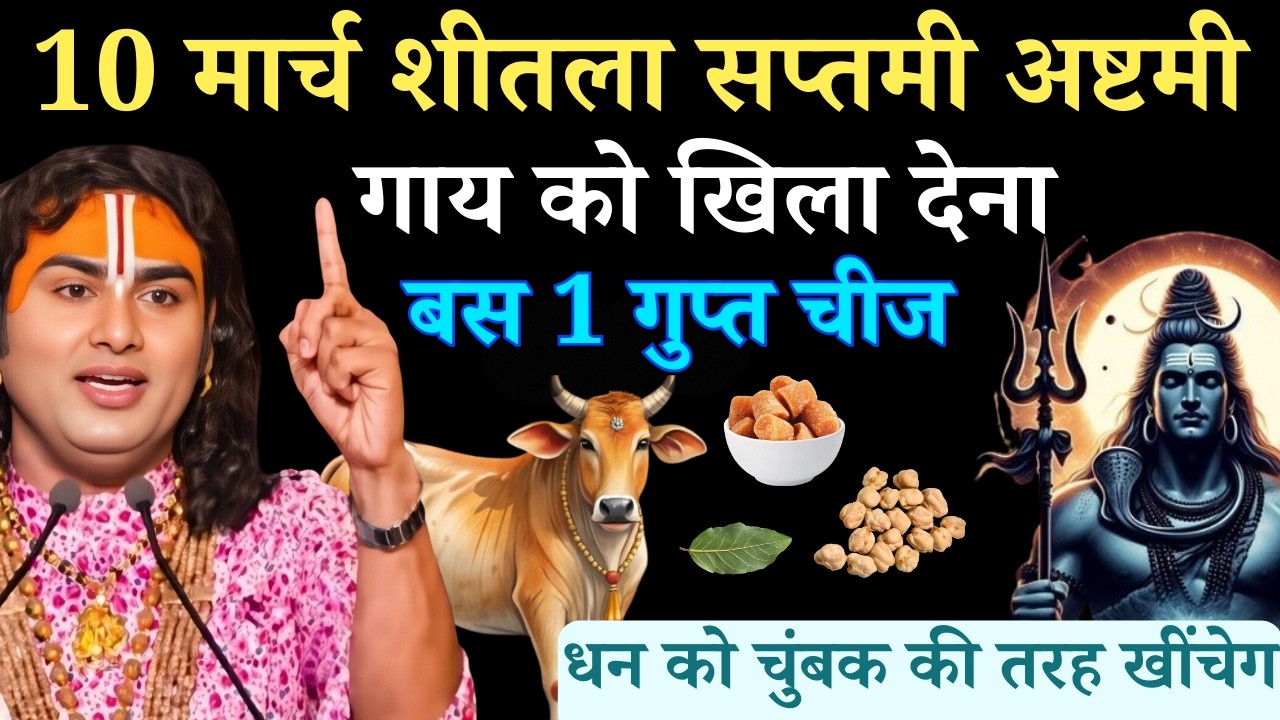 10 मार्च शीतला सप्तमी अष्टमी के दिन गाय को खिला देना बस 1 गुप्त चीज | Aniruddhacharya Ji