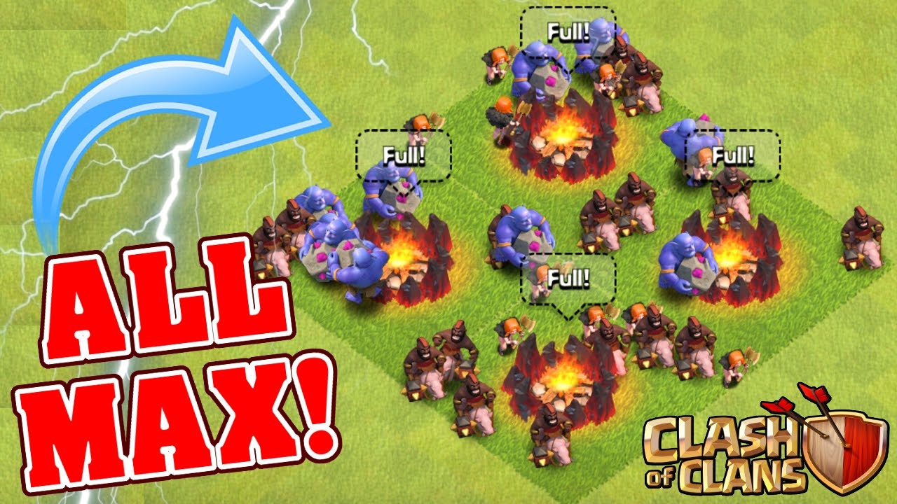 Clash Of Clans | ALL NEW TROOPS / LEVELS MAXED OUT!! Gemming New Max