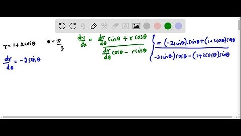 55-60 Find the slope of the tangent line to the given polar curve at the point specified by the val…