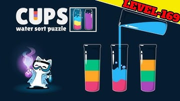 Cups Water Sort Puzzle - Level 169 All levels Gameplay Android ios