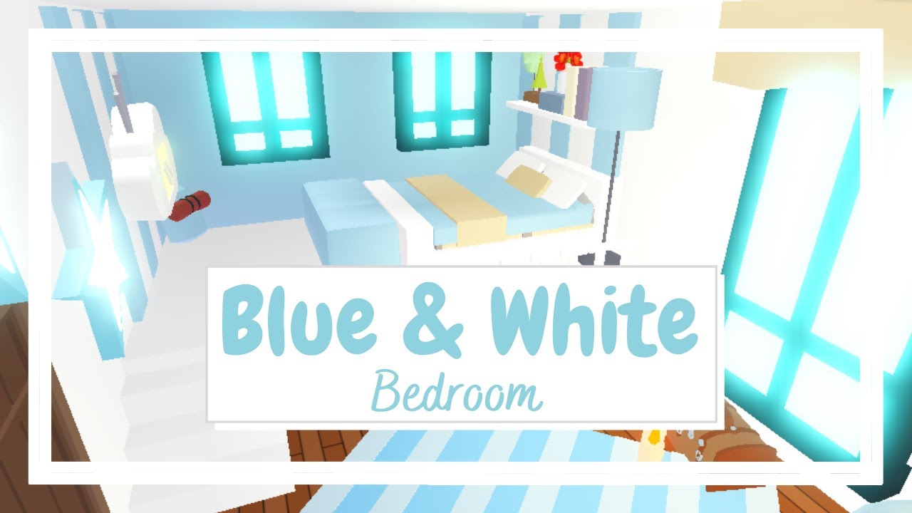 Blue & White Bedroom+Loft Speed Build! Roblox Adopt Me YouTube