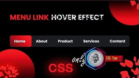 Animated Navigation Bar in HTML and CSS Menu Hover Animation Effects