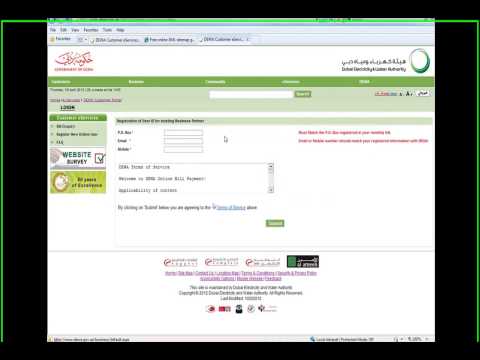 How to Register on DEWA website to use the online services