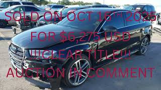 WAUJ8GFF7J1043387 SOLD $6,275 USD