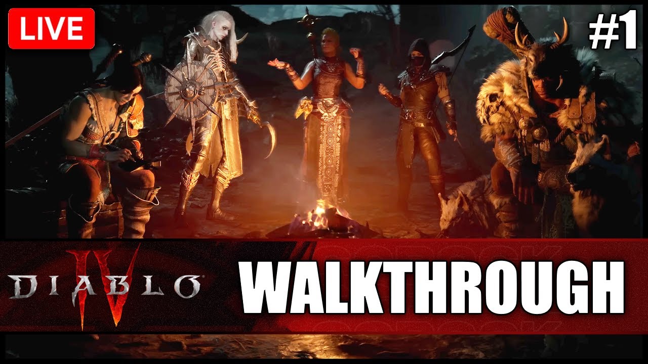 🔴Diablo 4 Full Game Walkthrough Part 1 - Playing as Rogue - YouTube