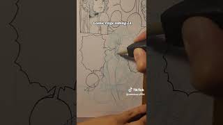 Comic Page Inking 24. #inkdrawing #comicart #speeddrawing #animegirl #excited #kawaiigirl