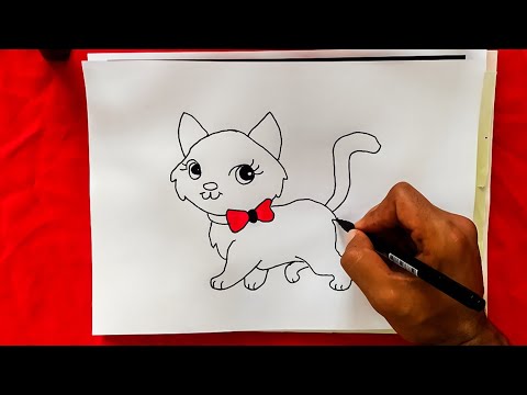 كيفية رسم قطة سهلة للمبتدئين رسم سهل تعليم الرسم للمبتدئين رسومات سهلة  بالرصاص mp3