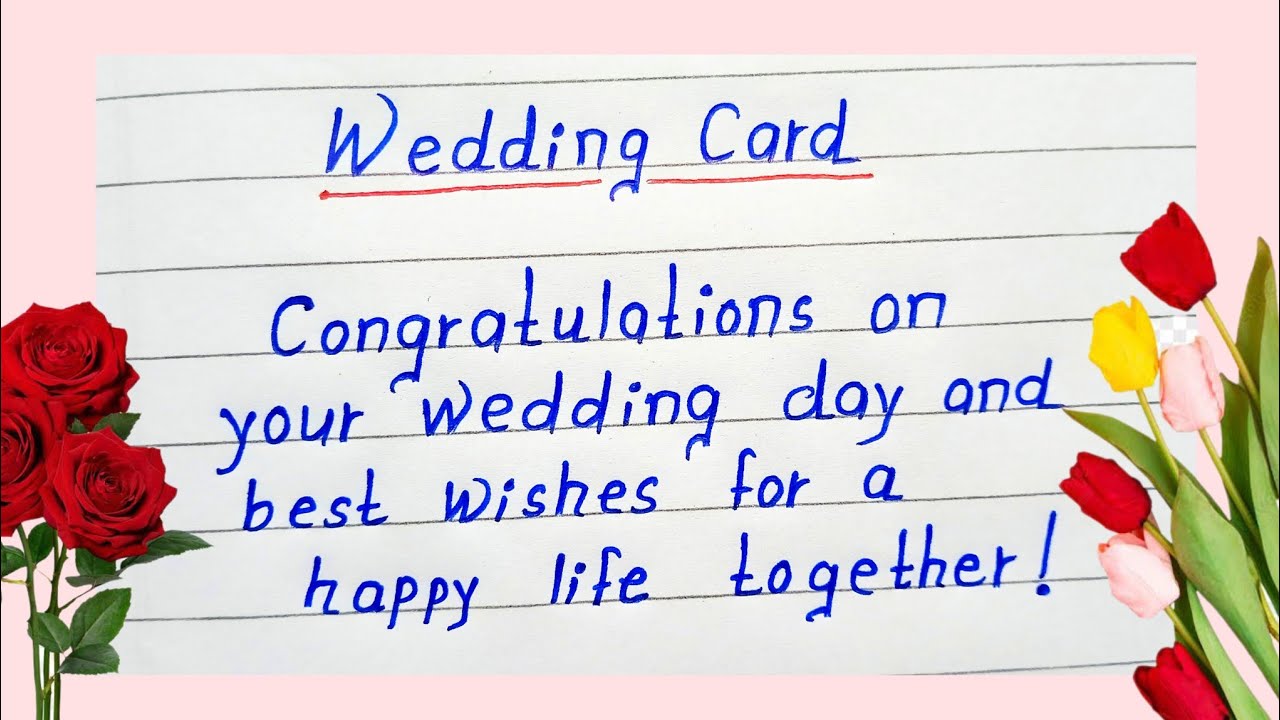 Wedding Card Writing || Wedding Wishes || Wedding Letter ||