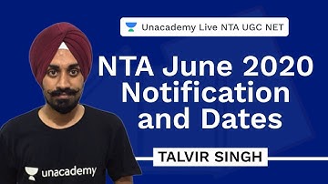 NTA UGC NET June 2020 Notification and Update | Talvir Singh