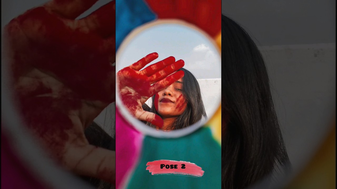 holi photo poses *2023*  || Creative photoshoot for Holi 🌈 || part -1 