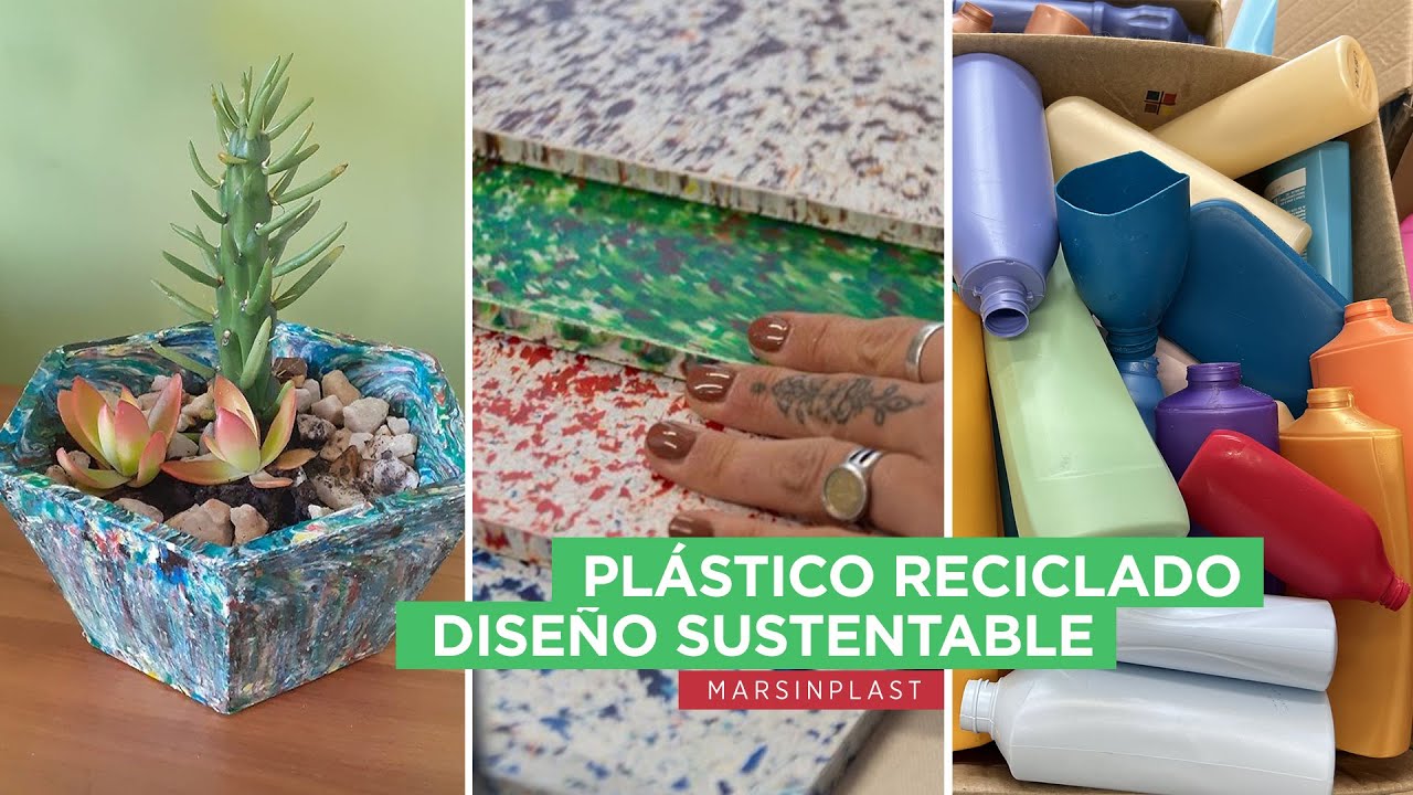 antiguo diseñador catalogar Diseño sustentable. Objetos y decoración con plástico 100% reciclado con  Marsinplast. - YouTube