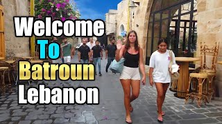 Virtual walk tour Batroun, North of Lebanon🇱🇧كزدر معي في البترون عروسة بحر الابيض المتوسط لبنان