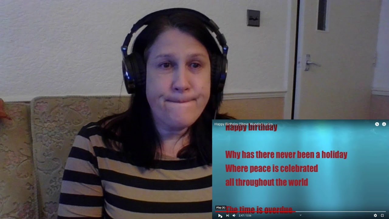 Stevie Wonder Happy Birthday lyrics Reaction YouTube Stevie wonder happy birthday lyrics reaction youtube
