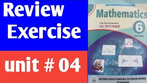 Review Exercise Class 6 Math kpk and PTB new course 2023| Maths 6th Review exercise new textbook SNC