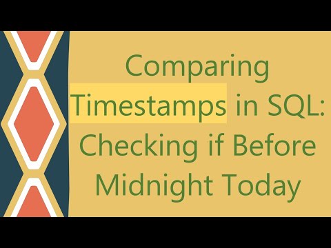 Comparing Timestamps in SQL: Checking if Before Midnight Today