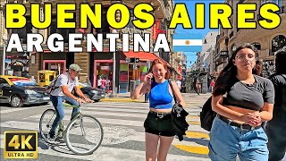 ตู้ บัวโนสไอเรส อาร์เจนตินา: ทัวร์เดินชมคนแรก 4K 60fps HDR | Plaza de Mayo ถึง Calle Florida