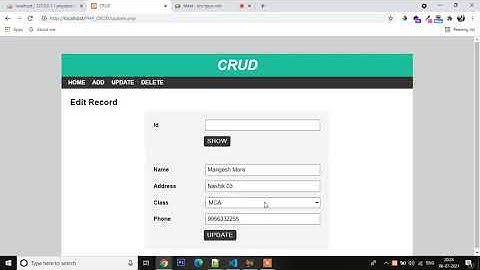 Crud Operation Using Php And Mysql part 4