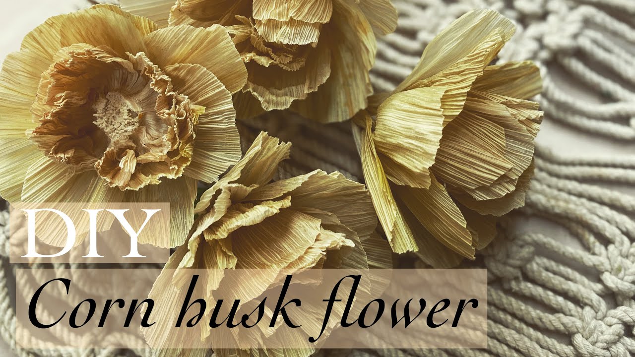 How to make flower using corn husk/ zero waste DIY - YouTube