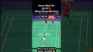 Aaron Chia- Soh Wooi Yik vs Wang Chang-Liang Wei Keng BAC2025 incredible smash & speed #aaronchia