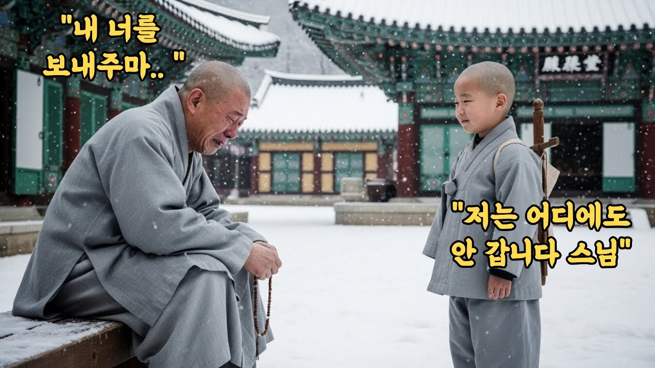 "스님 다리만 낫게 해주시면 밥도 제가 다 할게요." 눈 덮인 산신각, 새벽에 4살 동자승의 작은 이마가 피투성이가 되도록 올린 108배의 기적l 오디오북 l 감동 l 창작사연