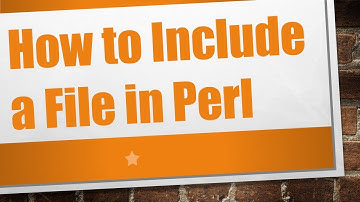 How to Include a File in Perl