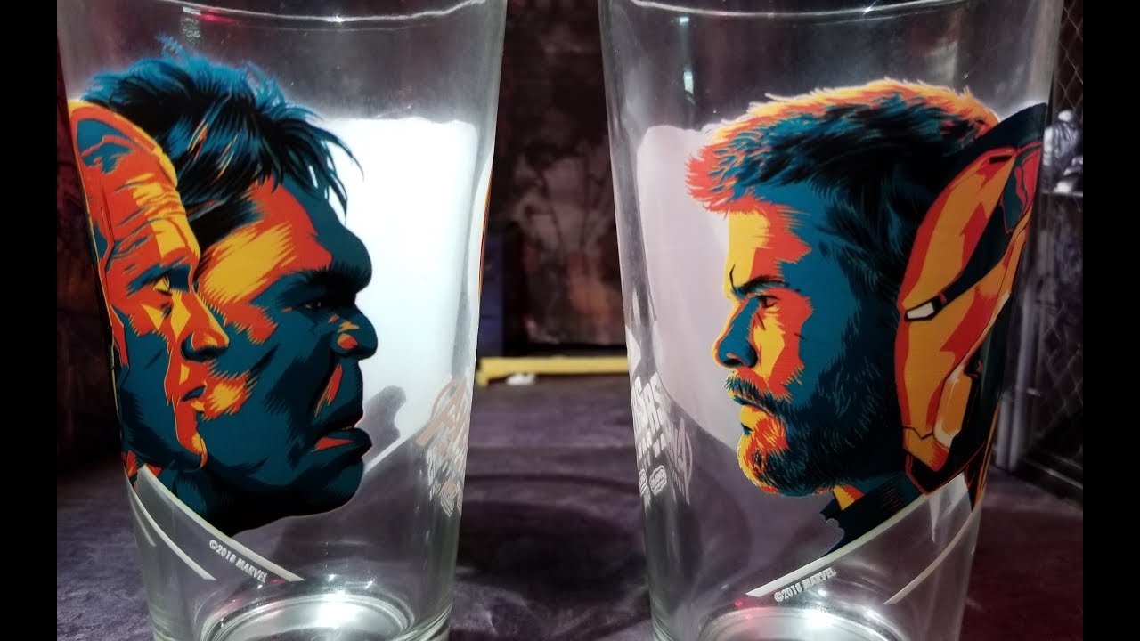 MONDO ALAMO DRAFTHOUSE AVENGERS INFINITY WAR GLASS SET YouTube