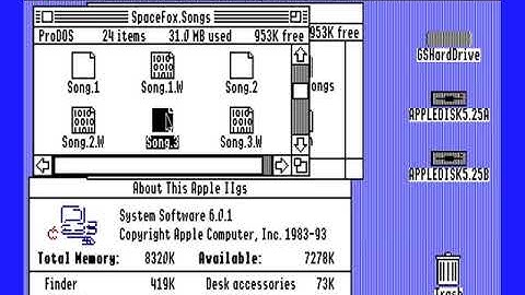 Apple IIgs SpaceFox Songs