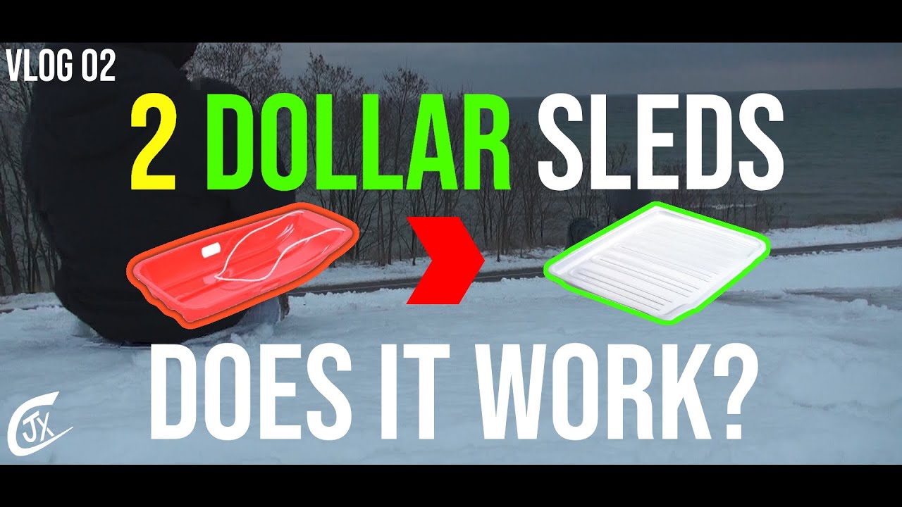 2 Dollar Sleds Review / Does it Work? Vlog 02 YouTube