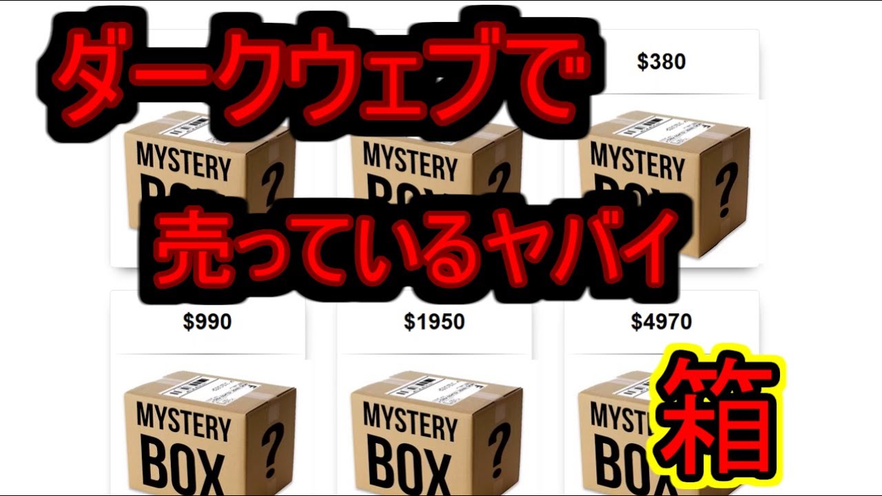 【都市伝説】ダークウェブで売っている謎の箱「ミステリーボックス」の真相を追う！