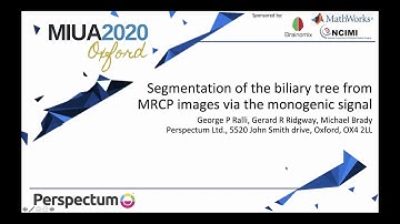 MIUA 2020: Segmentation of the Biliary Tree from MRCP Images via the Monogenic Signal