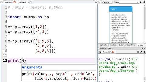 Numpy en python