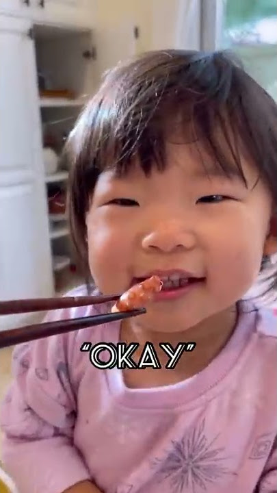 Mom inspires toddler to try octopus for the very first time! #shorts