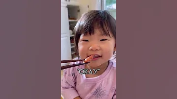 Mom inspires toddler to try octopus for the very first time! #shorts