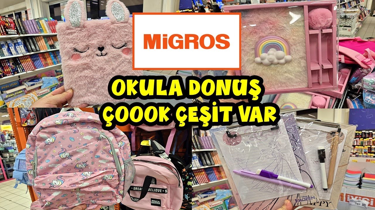 MİGROS OKULA DÖNÜŞ GELDİİİ💯2025 OKUL ALIŞVERİŞİ🔔MİGROS OKUL MALZEMELERİ GELDİ OKUL ALIŞVERİŞİ
