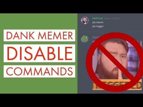 How to disable/enable commands with Dank Memer Discord bot