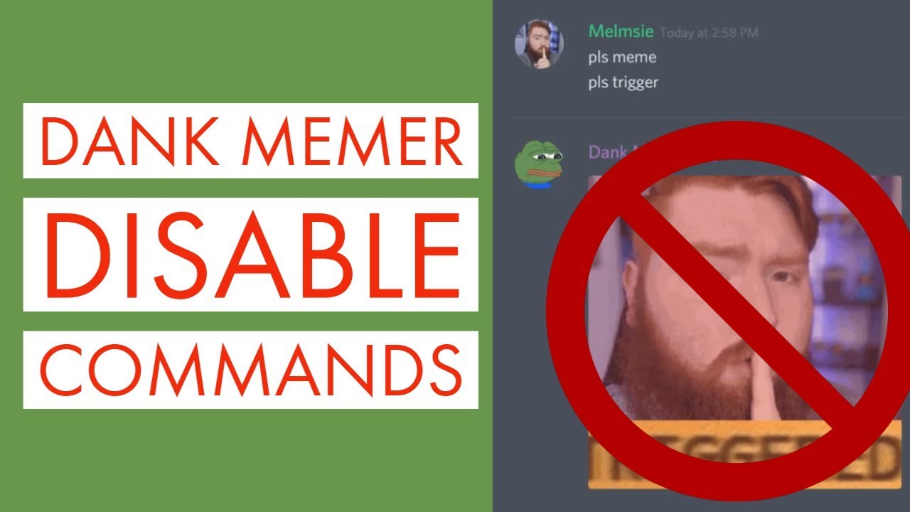 How To Disable Enable Commands With Dank Memer Discord Bot Youtube