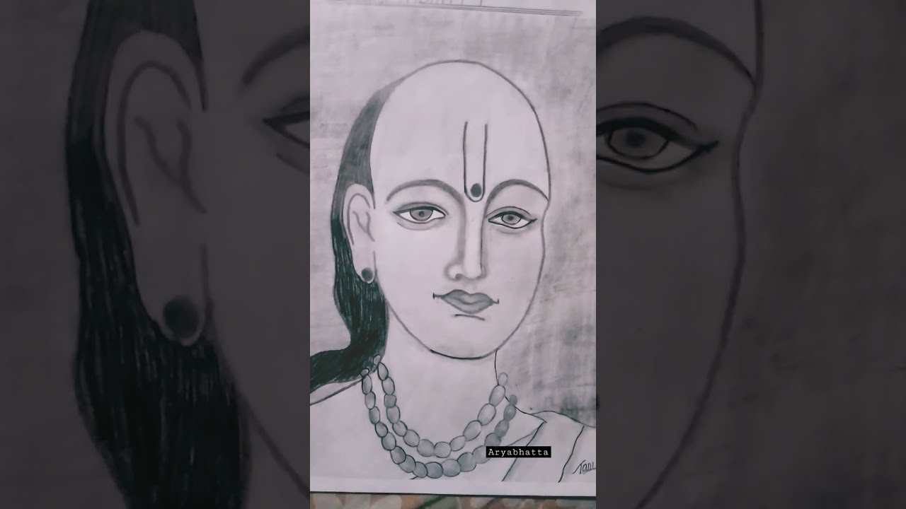 How to draw Aryabhatta drawing,Aryabhatta The Great Indian Mathematician &  Astronomer,Zero inventor - YouTube