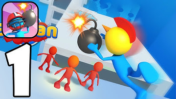 Bombeman Stick Run - Gameplay Walkthrough Part 1 | Join the Bomb Man challenge (Android,iOS)