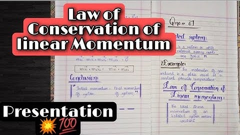 How to write" LAW OF CONSERVATION OF LINEAR MOMENTUM" for CLASS 11| Best Presentation| SOJ STUDIO